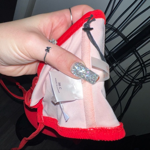 Shade and Shore Lace up Red Bikini Top - Picture 4 of 4